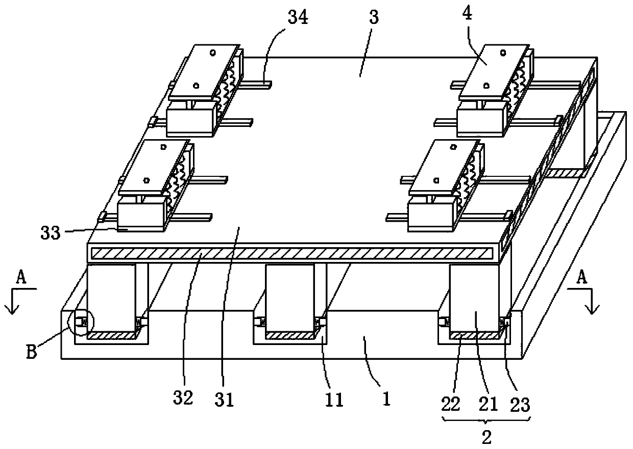 Road and bridge shock-proof support and mounting method thereof