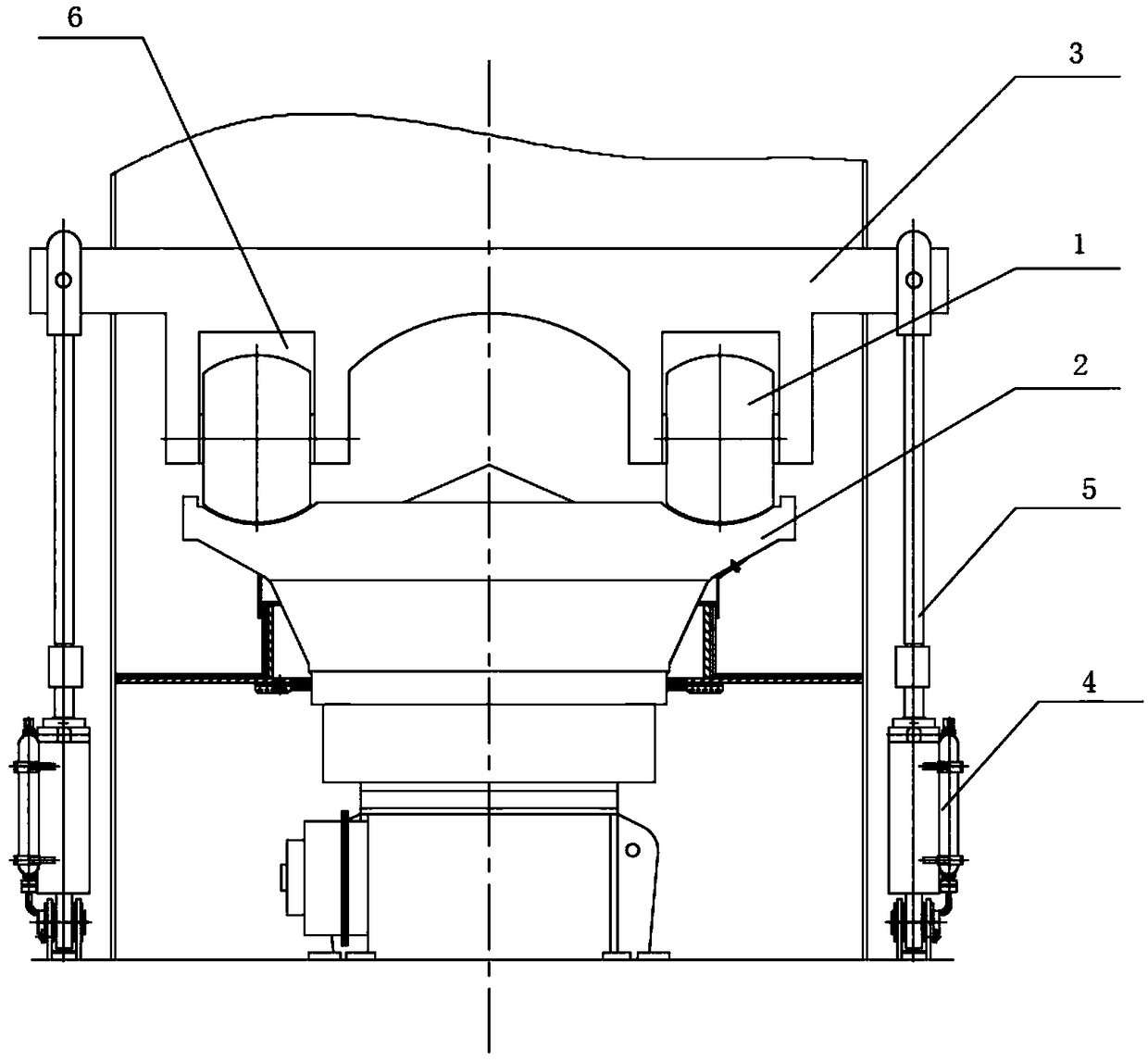 Novel vertical mill grinding structure