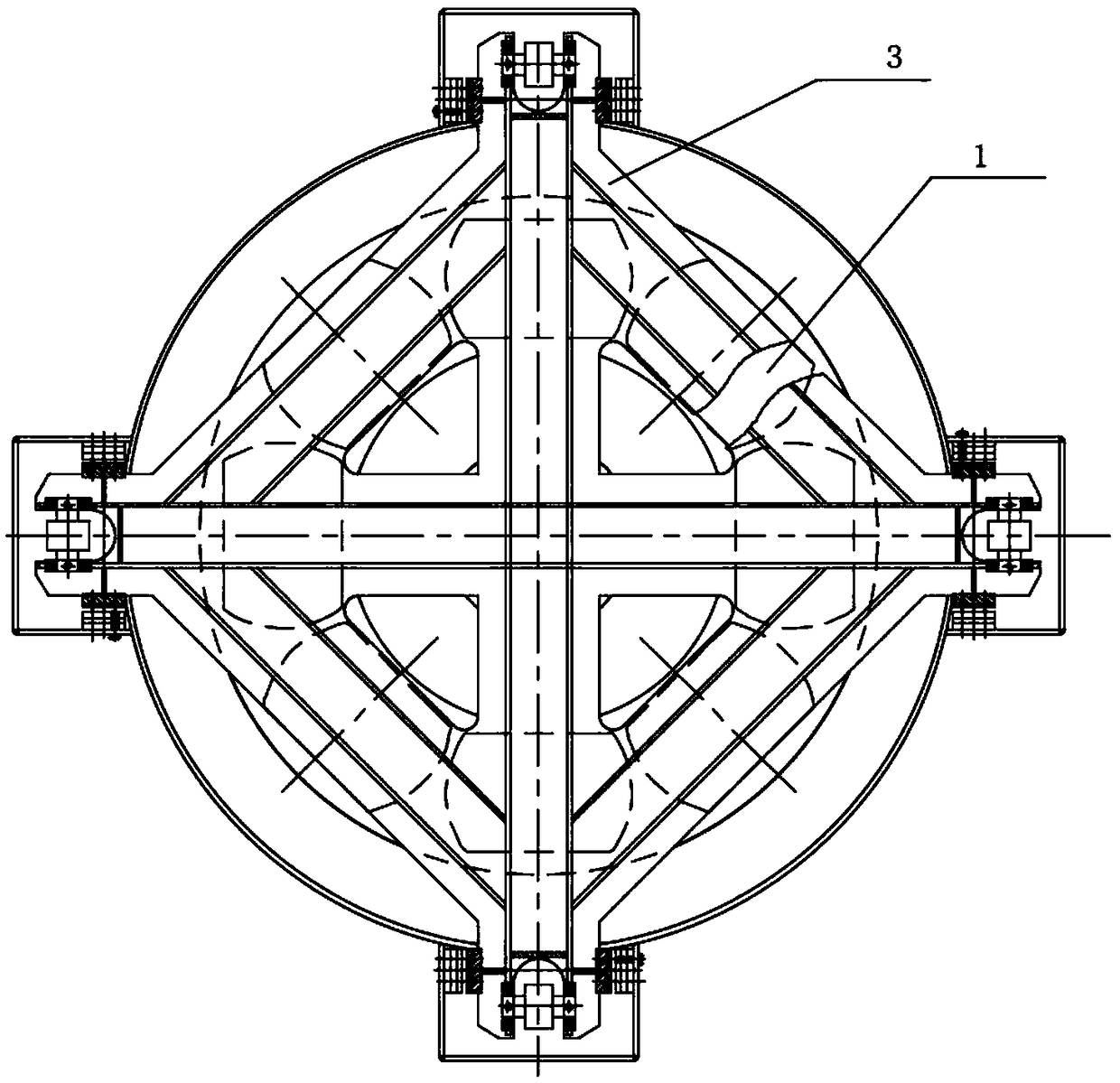 Novel vertical mill grinding structure