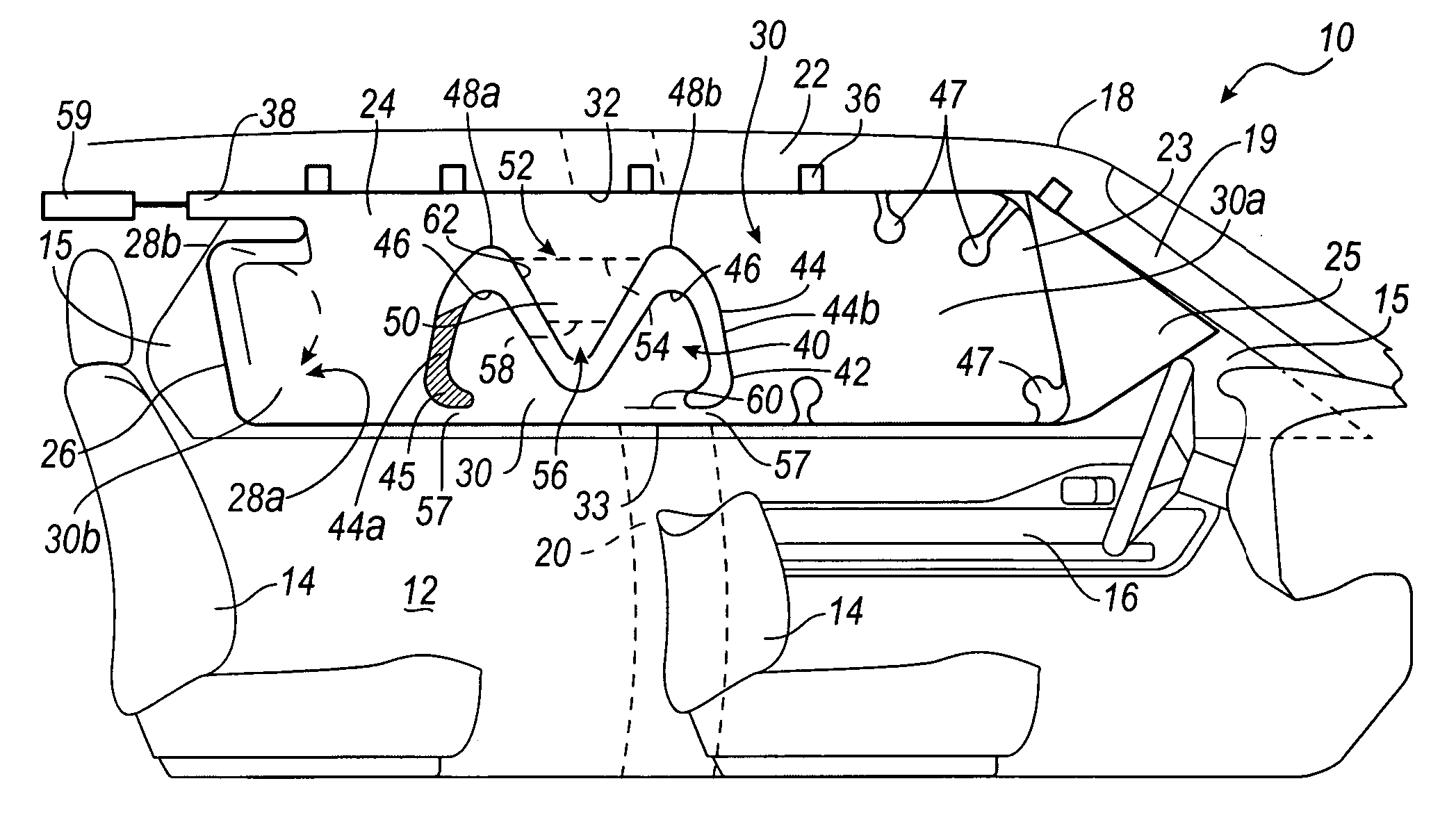 Unfolding assist mechanism for side curtain air bag