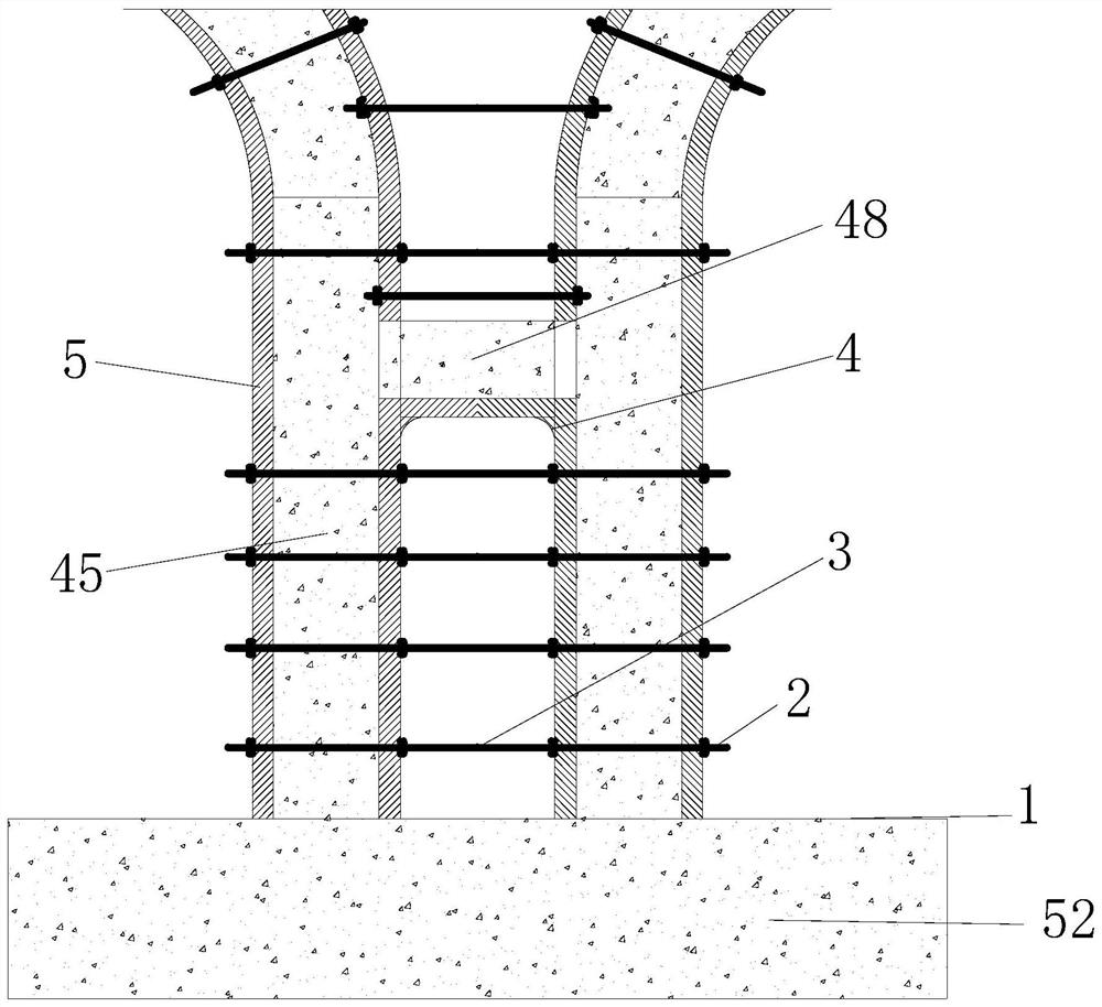 Bridge high pier construction method