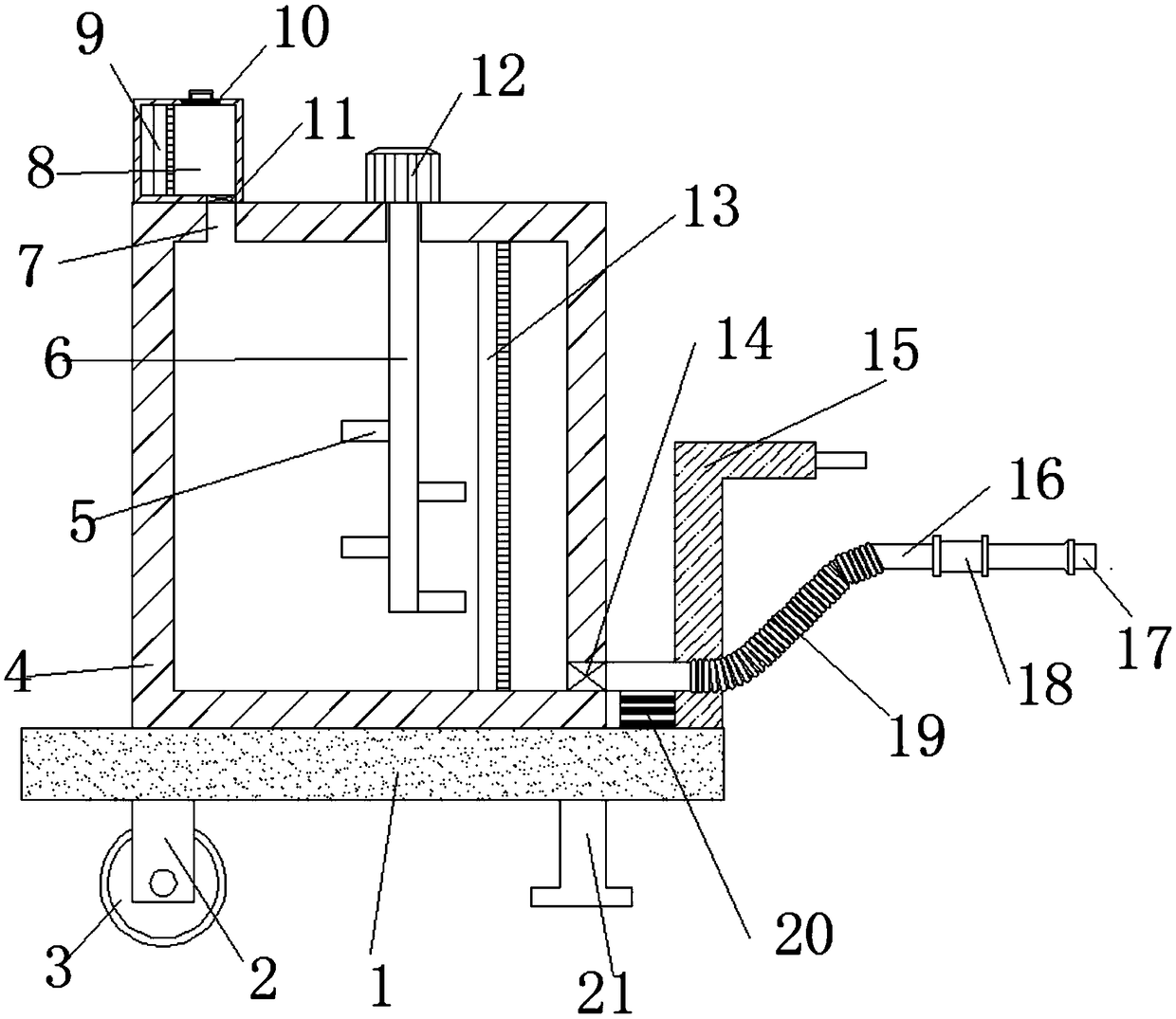 Portable spraying device for seedling tree planting