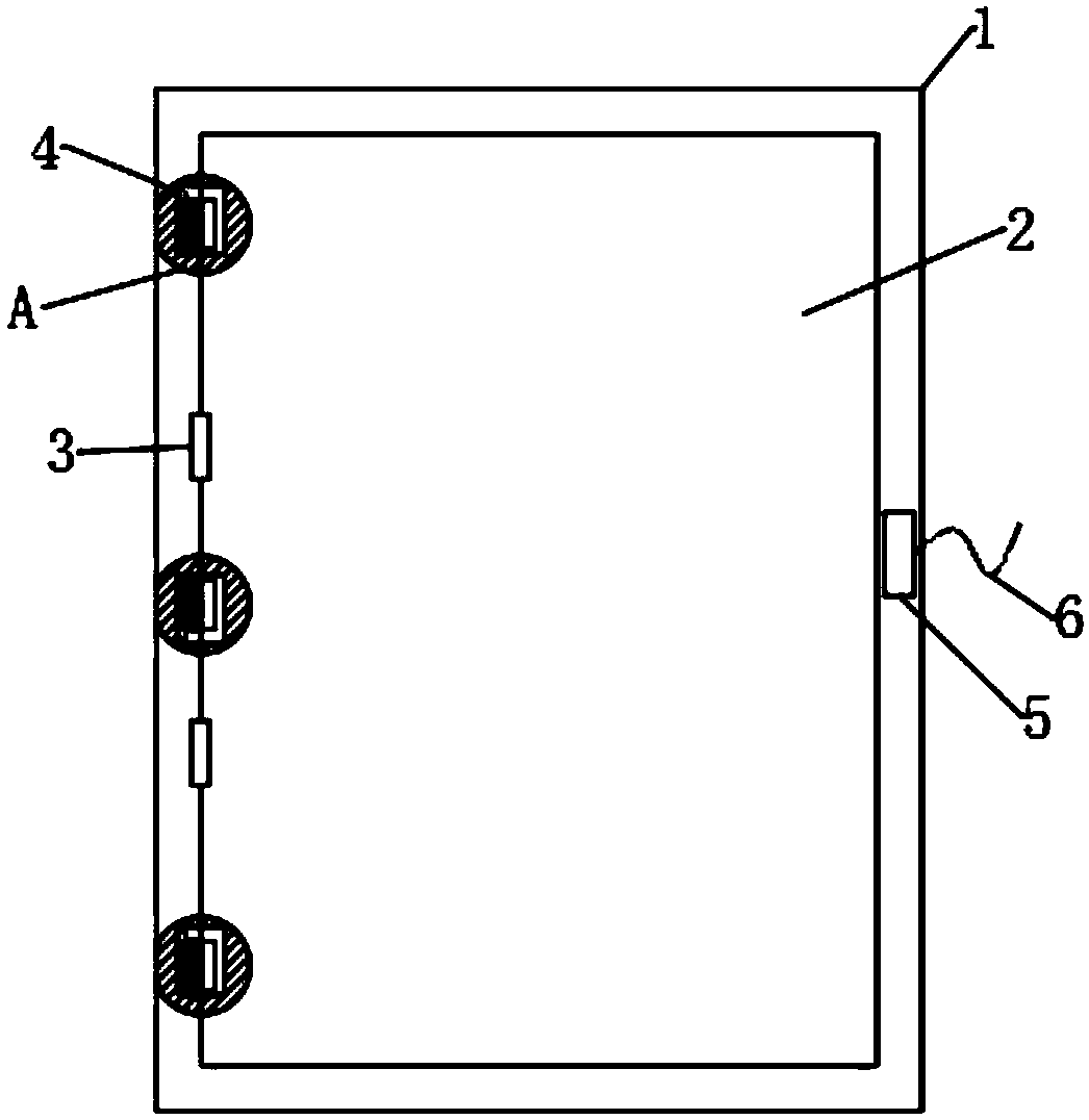 Hand-pinching prevention wood door