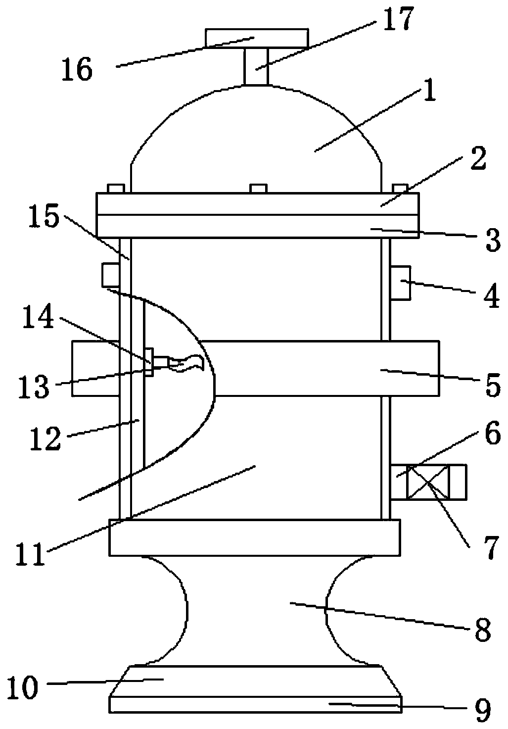 Nitrogen-filled type pressure vessel for sealed glass lining equipment