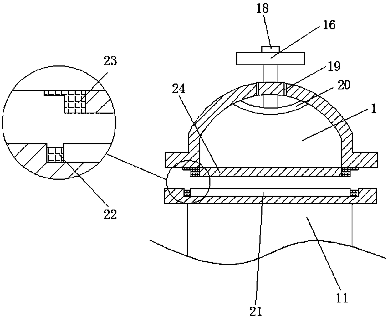 Nitrogen-filled type pressure vessel for sealed glass lining equipment