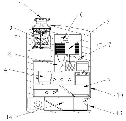 Method and device for purifying and recycling organic garbage from kitchen