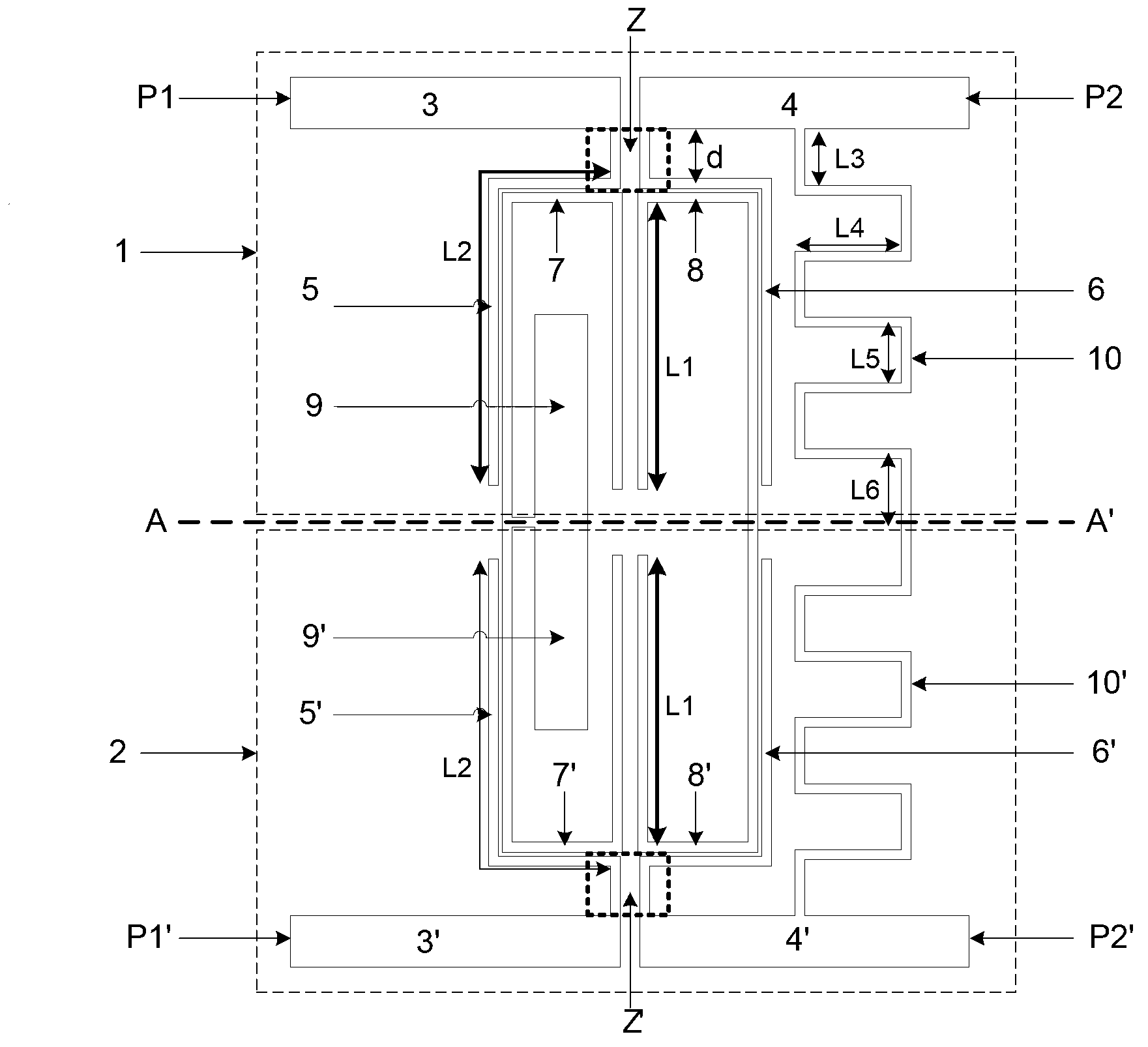 Micro-strip balanced filter