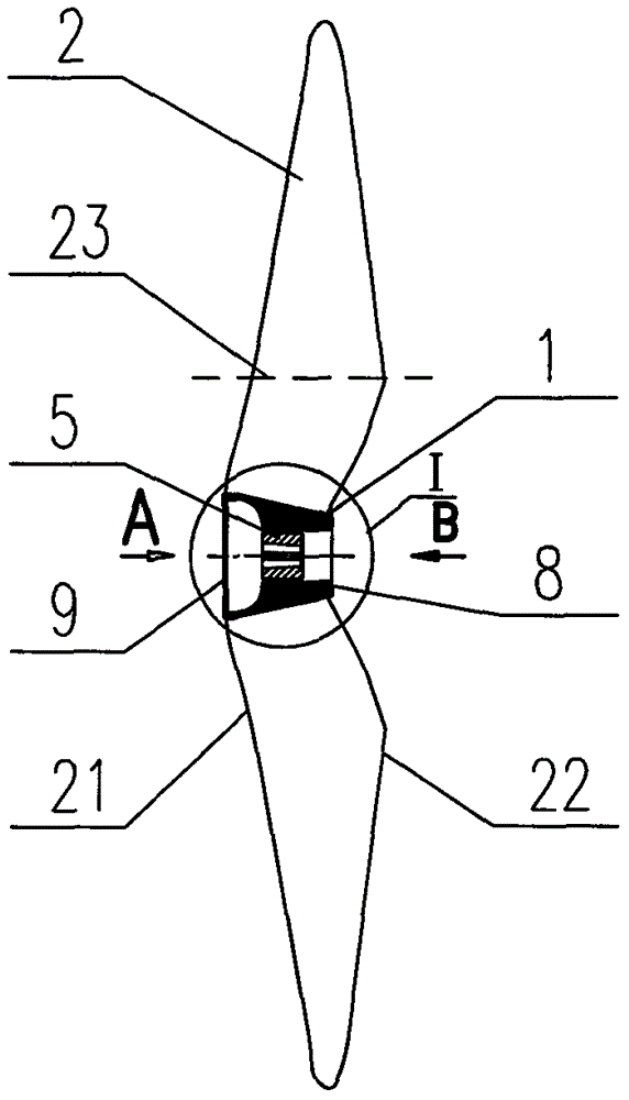 Integral propeller for submersible water impeller