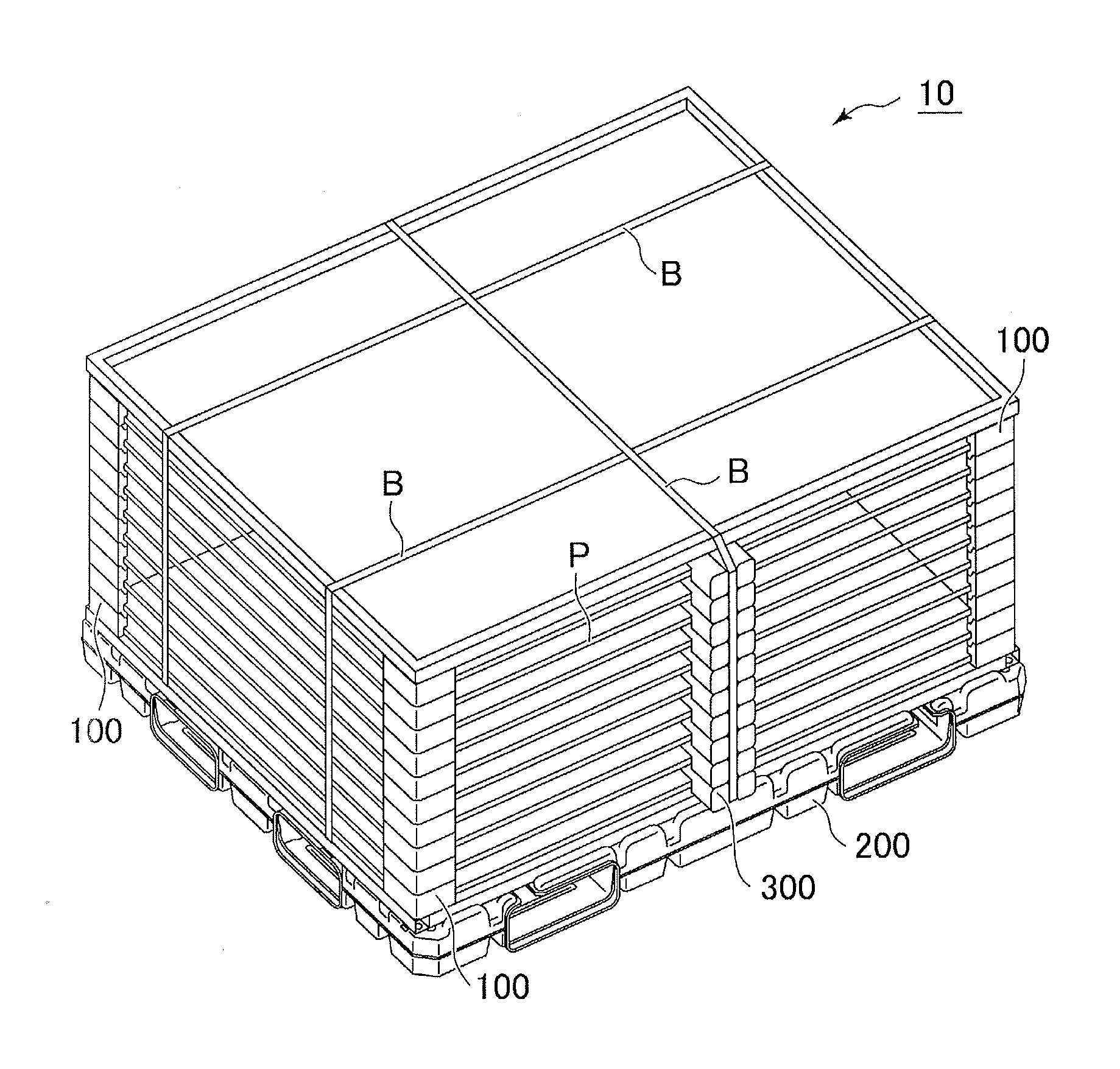 Rectangular thin panel conveyance unit