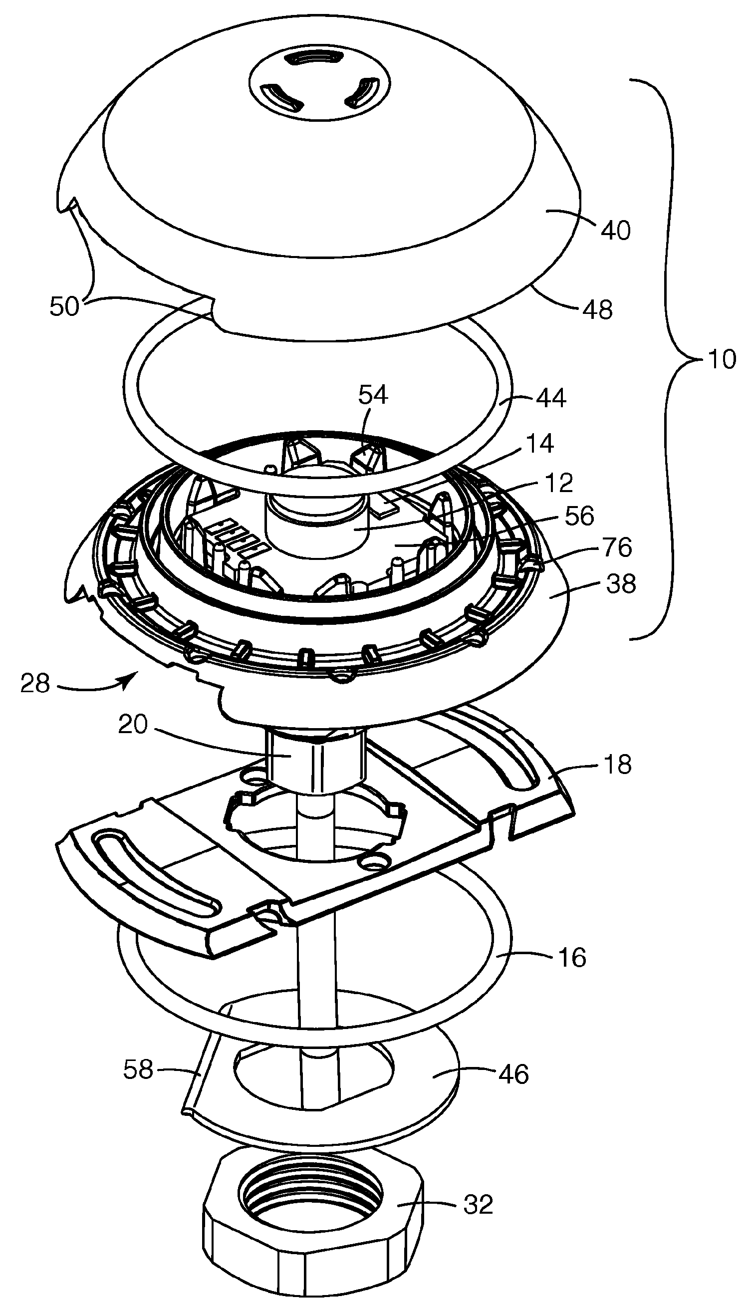 Sealed housing, a kit of parts including at least one housing, a combination including the housing or a kit of parts and a use of a friction enhancing element