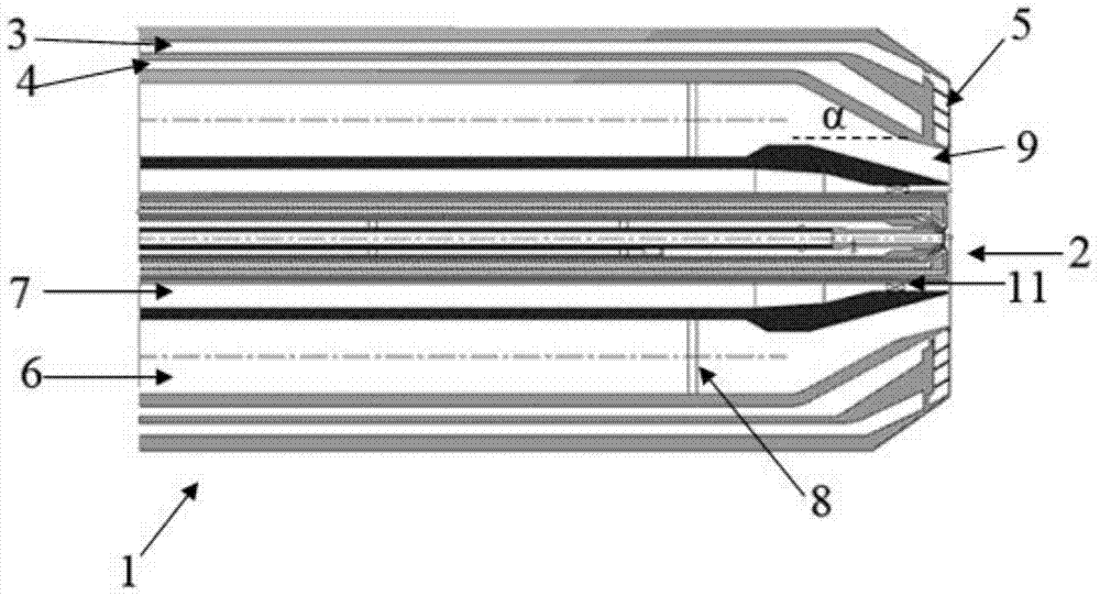 Dry-pulverized-coal gasification combined burner