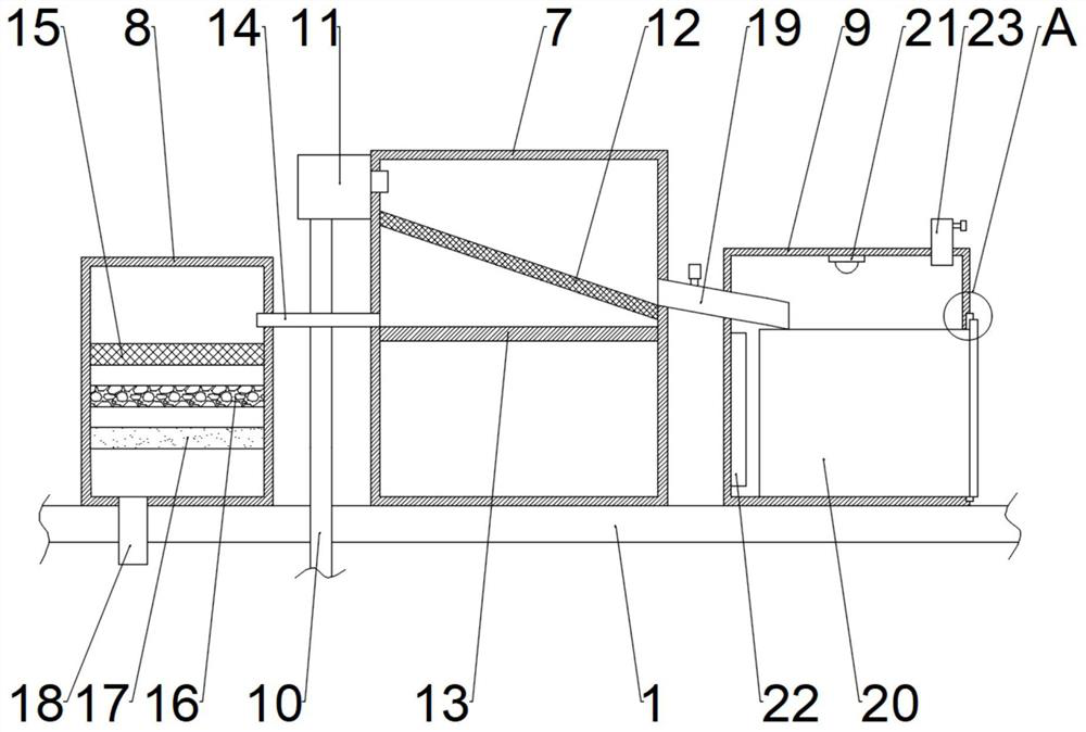 Automatic sludge cleaning and drying device for hydraulic engineering