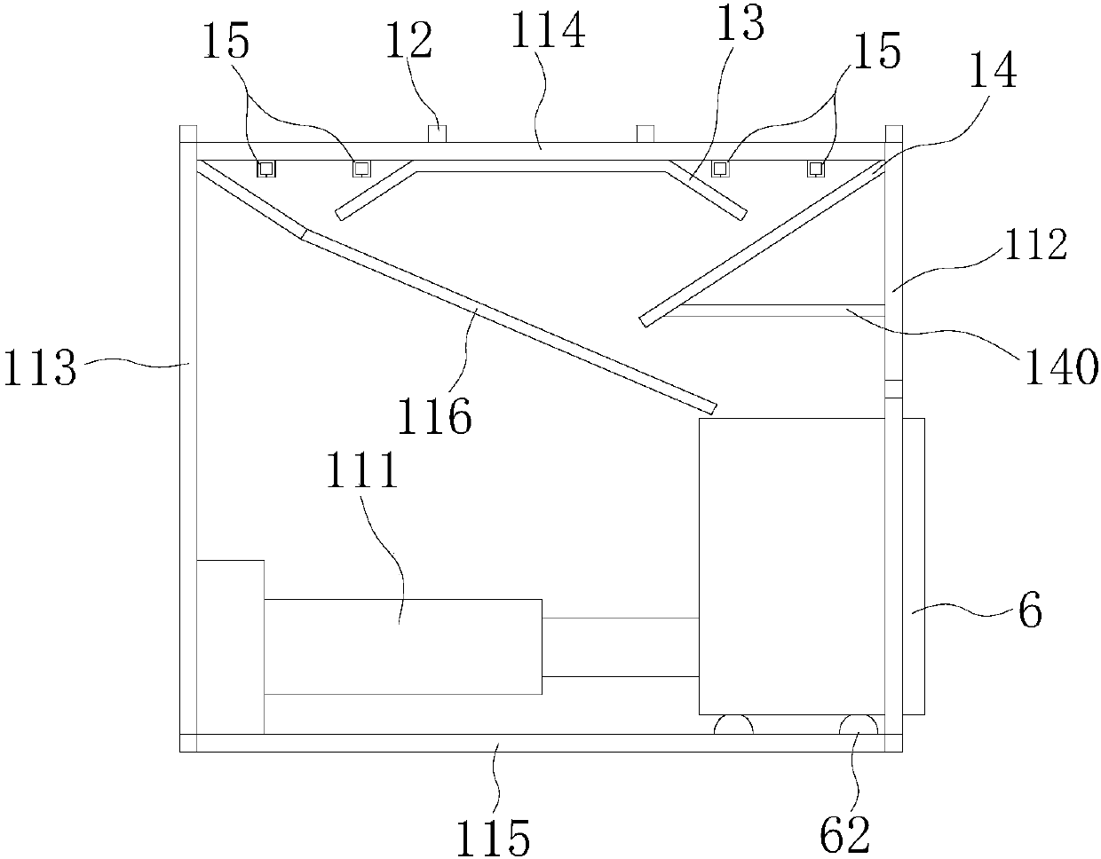 A production device with automatic discharge and high-efficiency lubrication with counting function