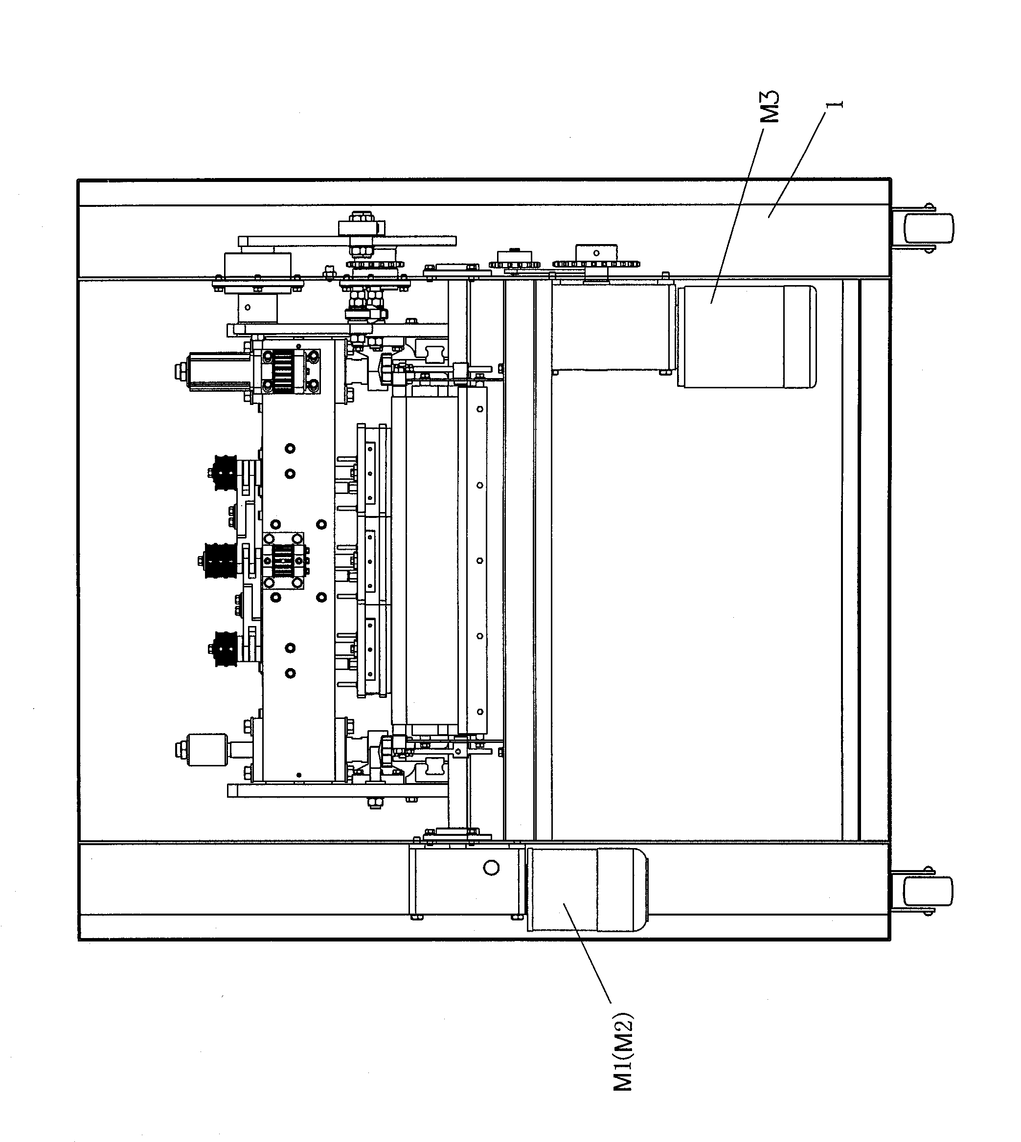 Croissant conical wrapper automatic cutting and turning method and device