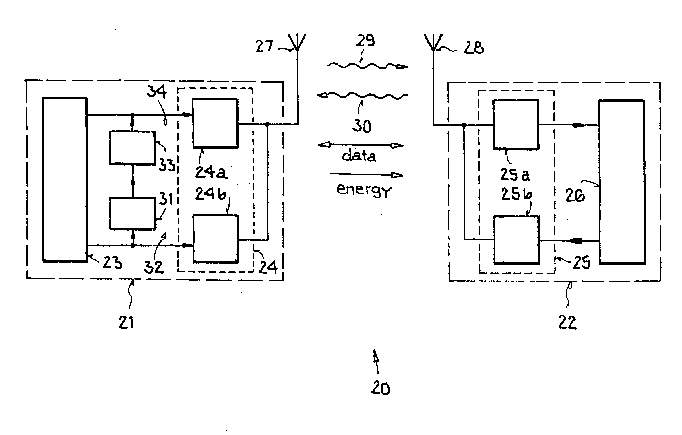 Method and Apparatus for Data Communication Between a Base Station and a Transponder