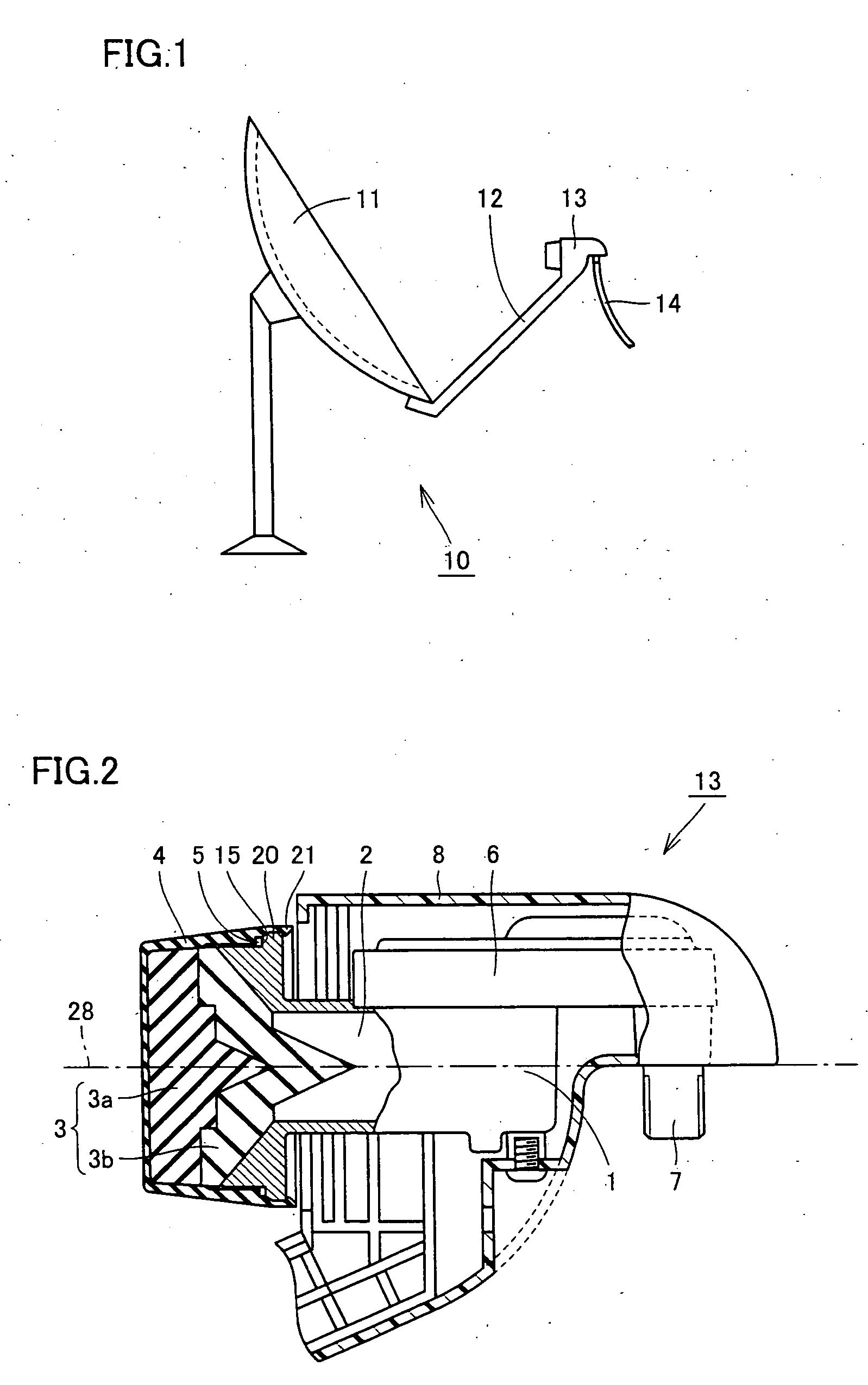 Feedhorn, radio wave receiving converter and antenna