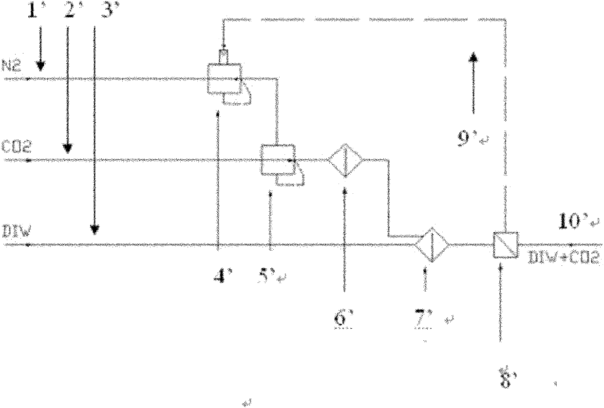 Method and device for preparing carbon dioxide ionized water