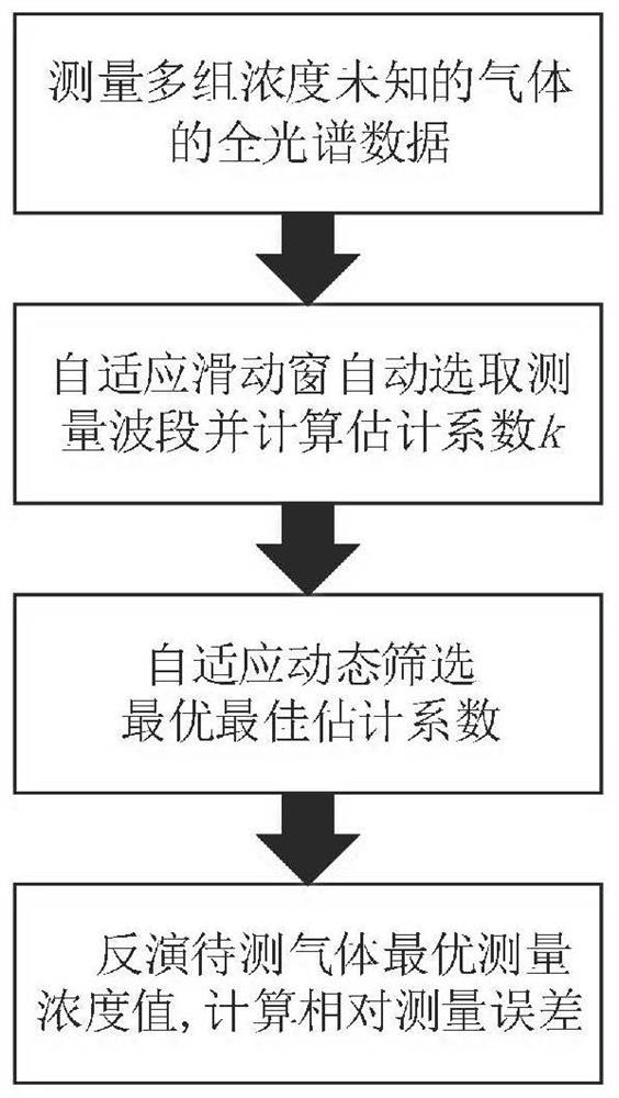 Linear Measurement Method of Gas Concentration Based on Adaptive Differential Absorption Spectroscopy