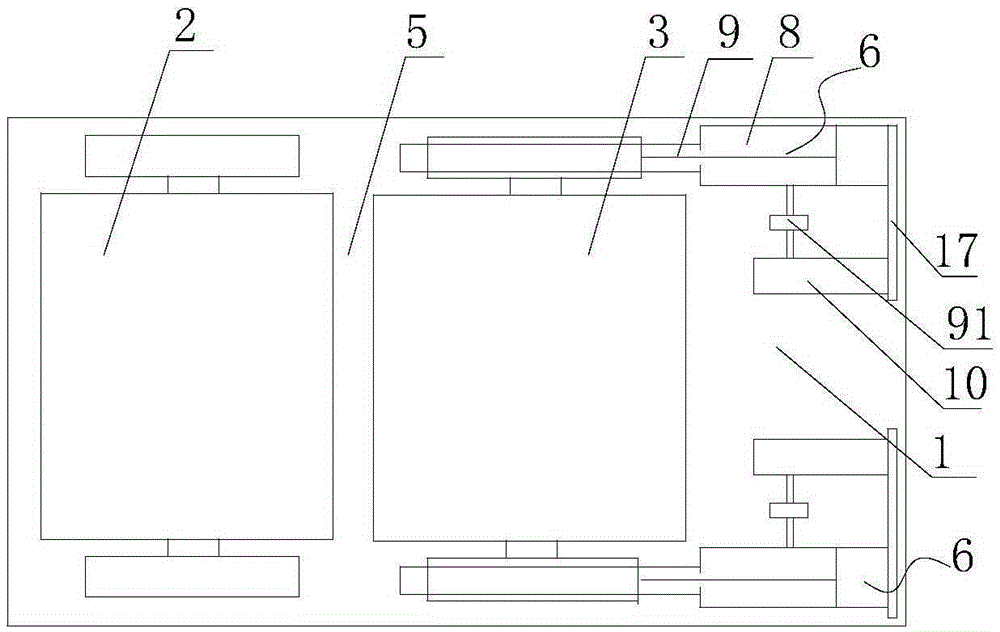 A hydraulic double roll crusher