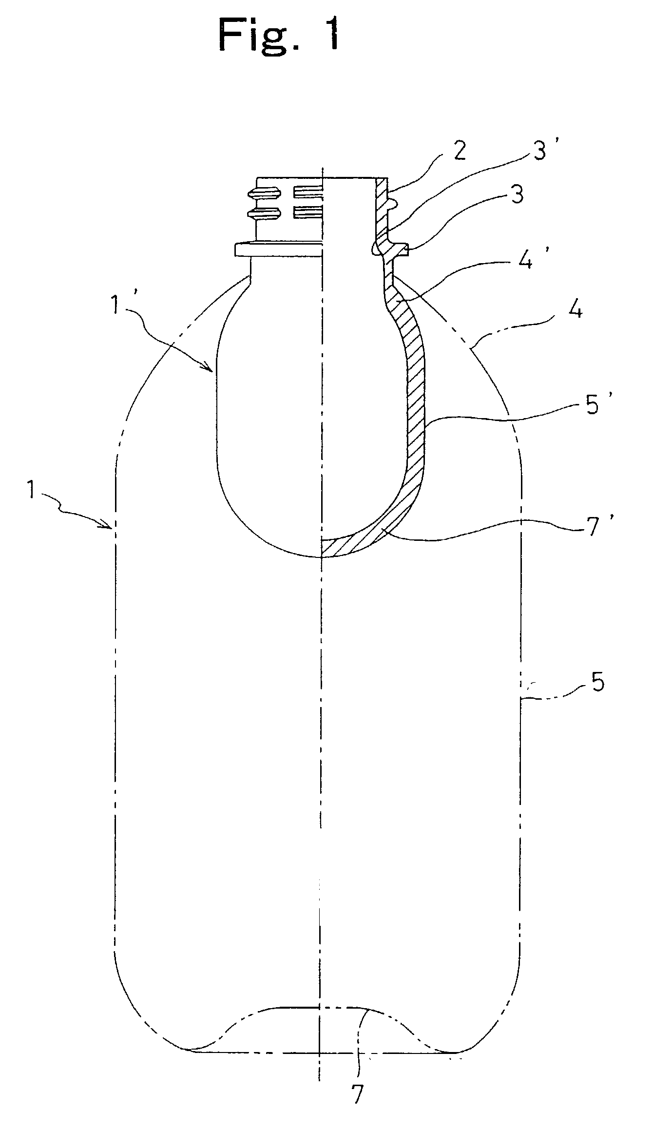 Synthetic resin preform to be biaxially stretched and blow molded into a bottle