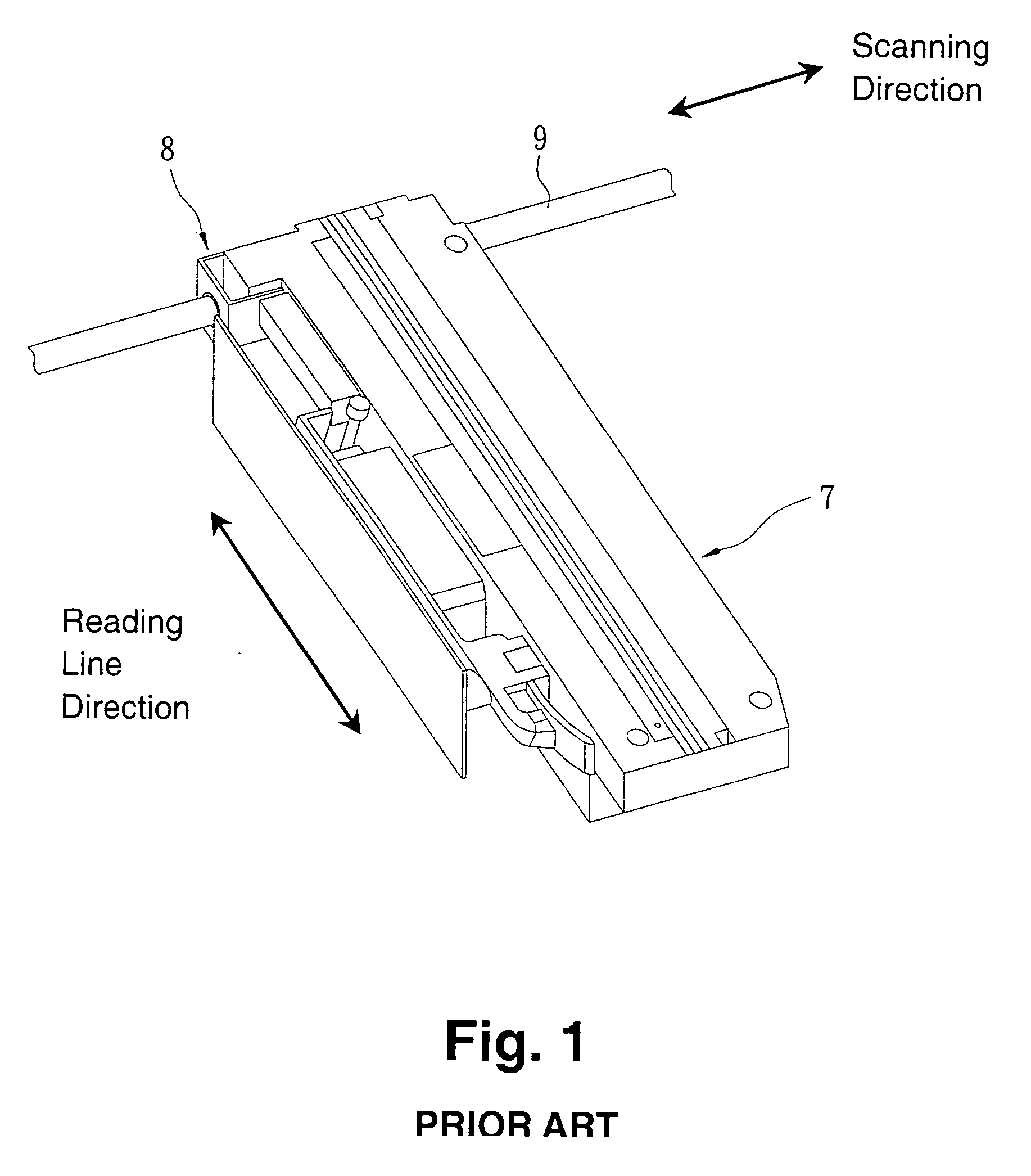 Reading-line adjusting device of image scanner