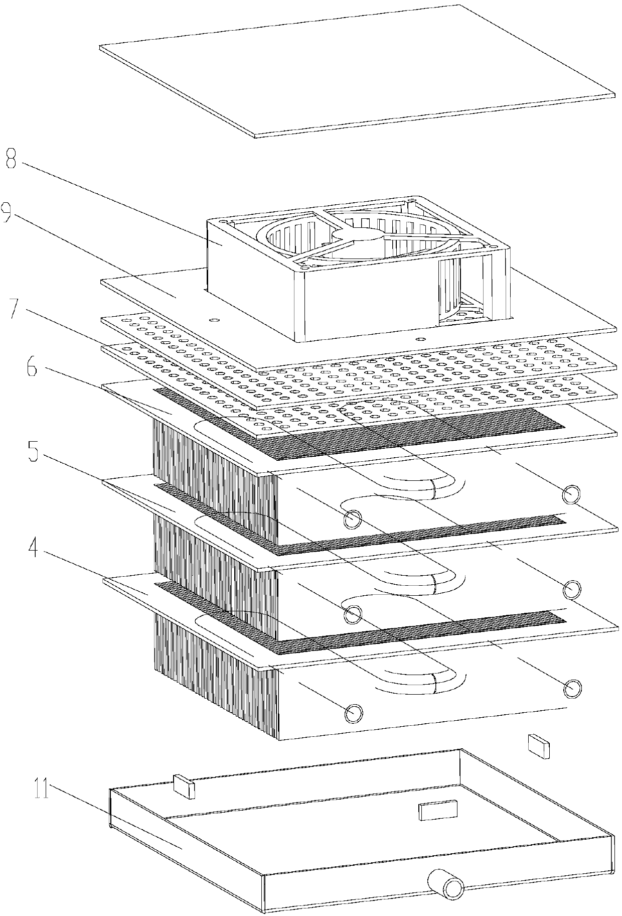 Cooling device and frequency converter having the same