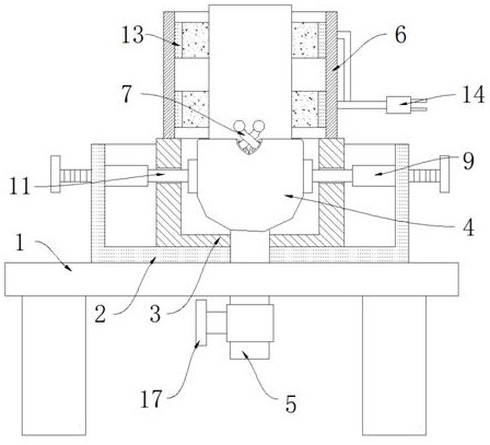 A surface treatment device for the internal thread of a building reinforcement sleeve