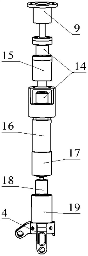 Embedded electric drive course stability augmentation type skid landing device and working method thereof