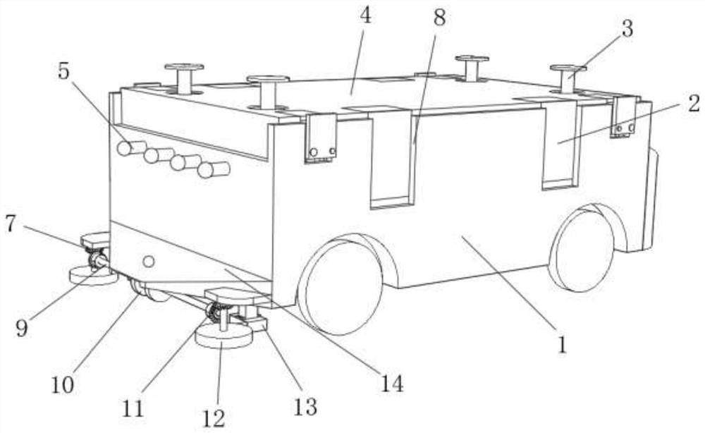 An automatic guided trolley for logistics handling