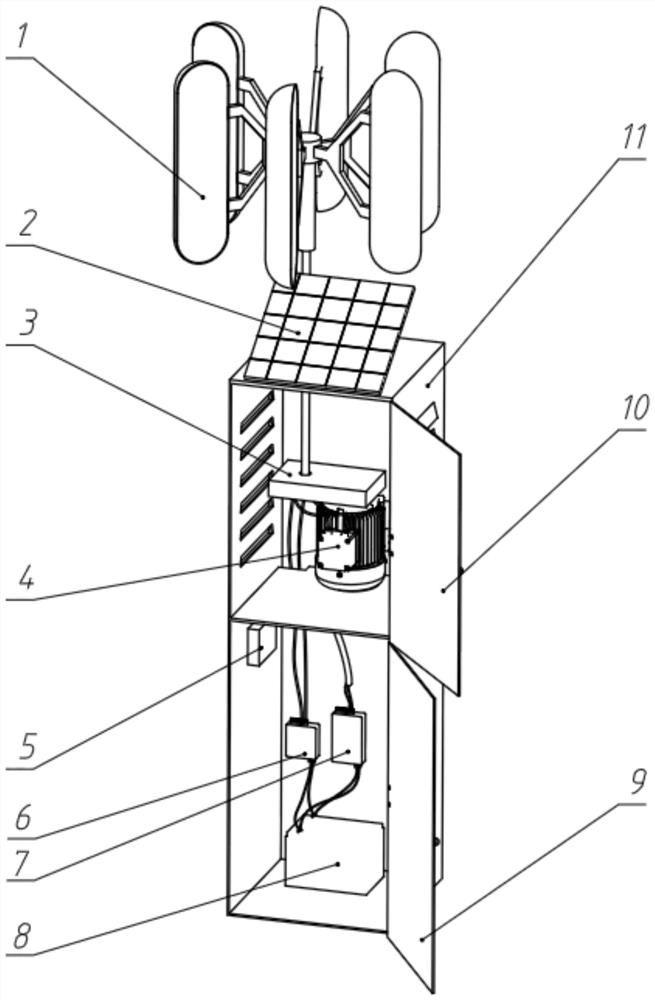 Tunnel energy-saving device based on wind-solar hybrid system