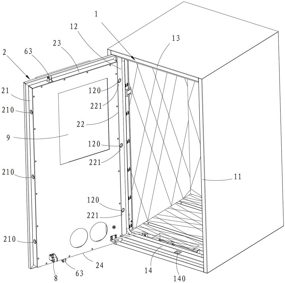 Cabinet anti-theft door lock system and cabinet