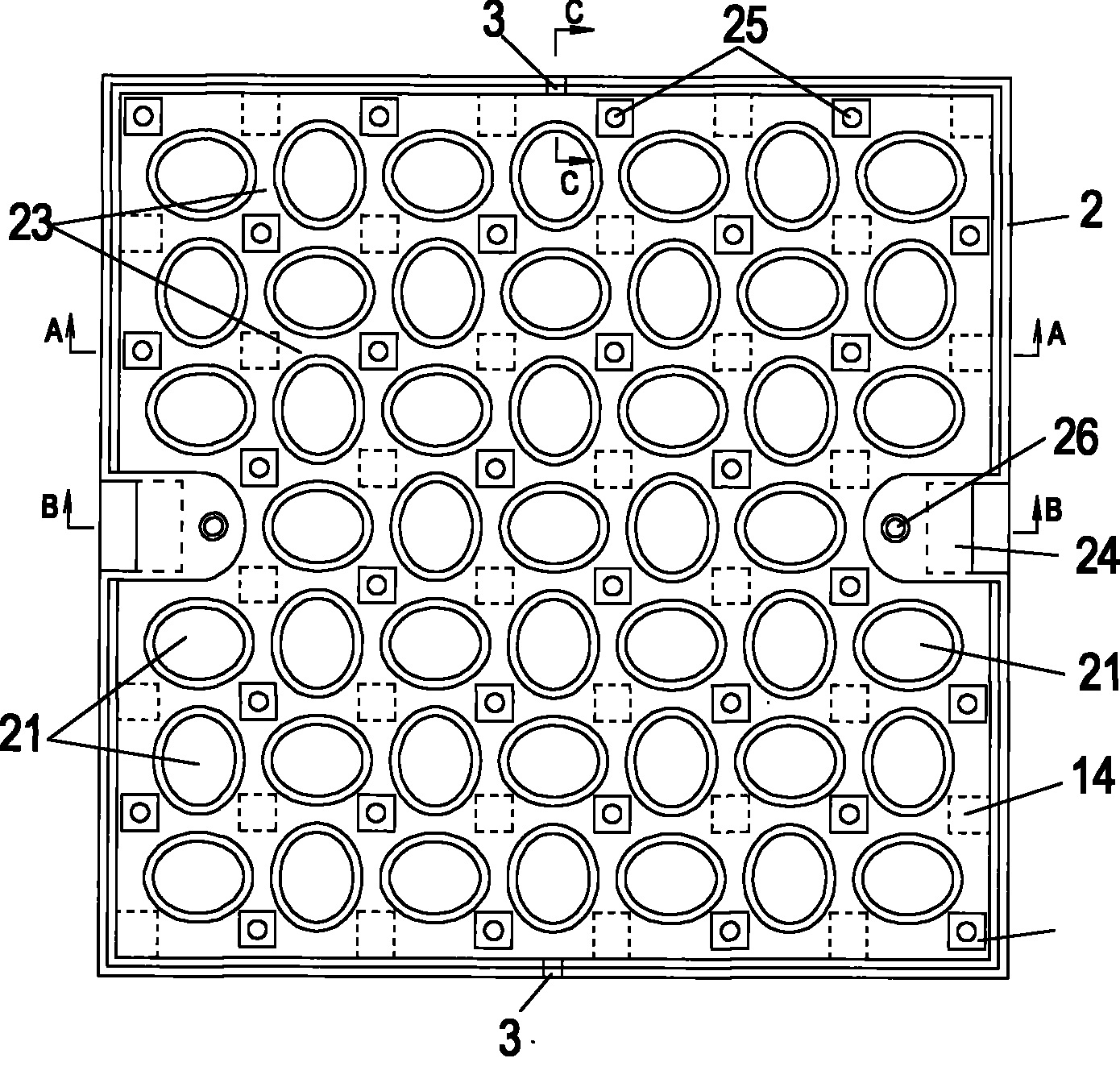 Movable grass planting case and grass planting unit