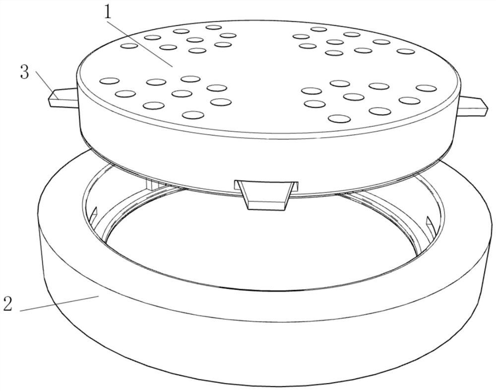 Protective device for municipal inspection well and operation method