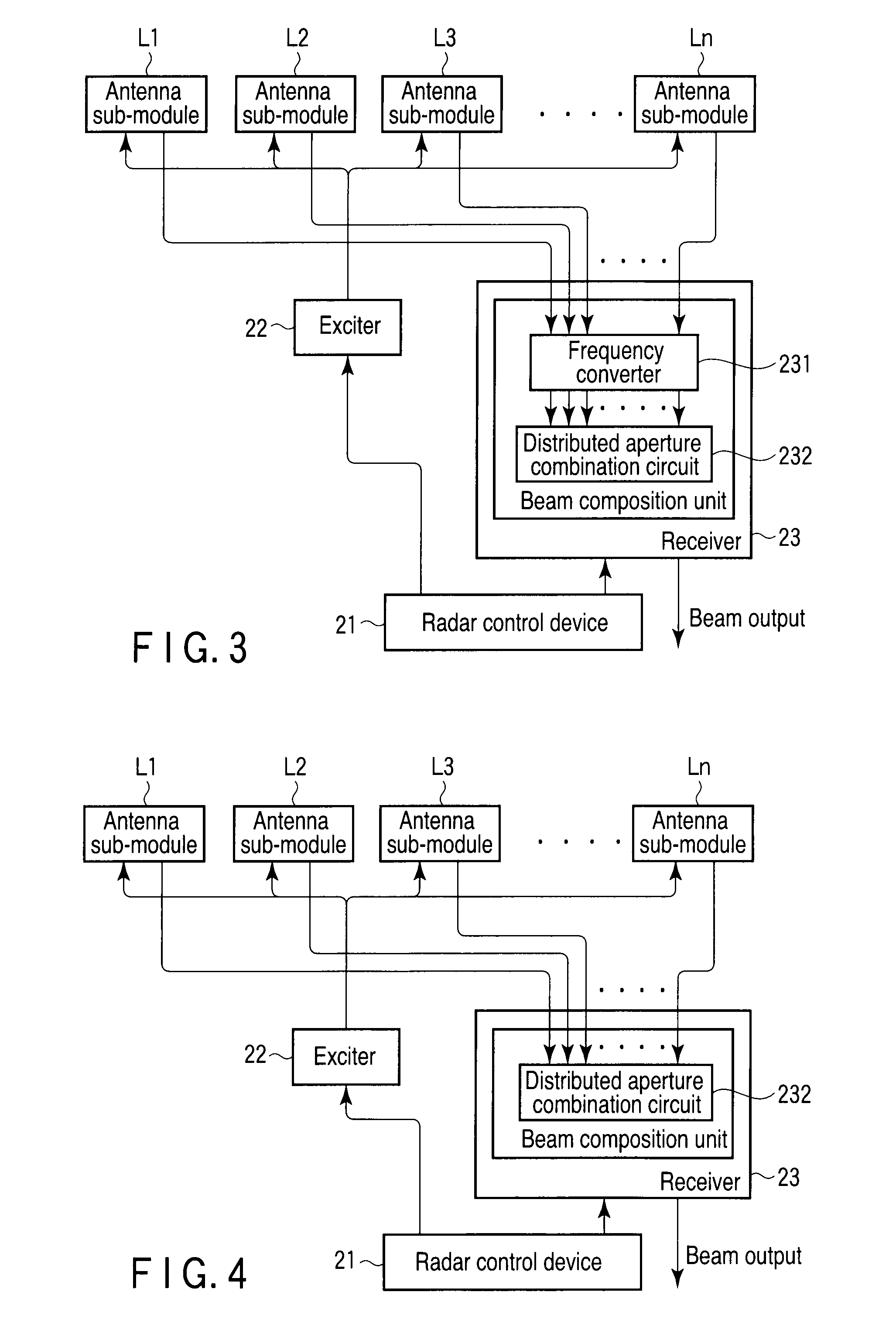 Radar apparatus and method for forming reception beam of the same