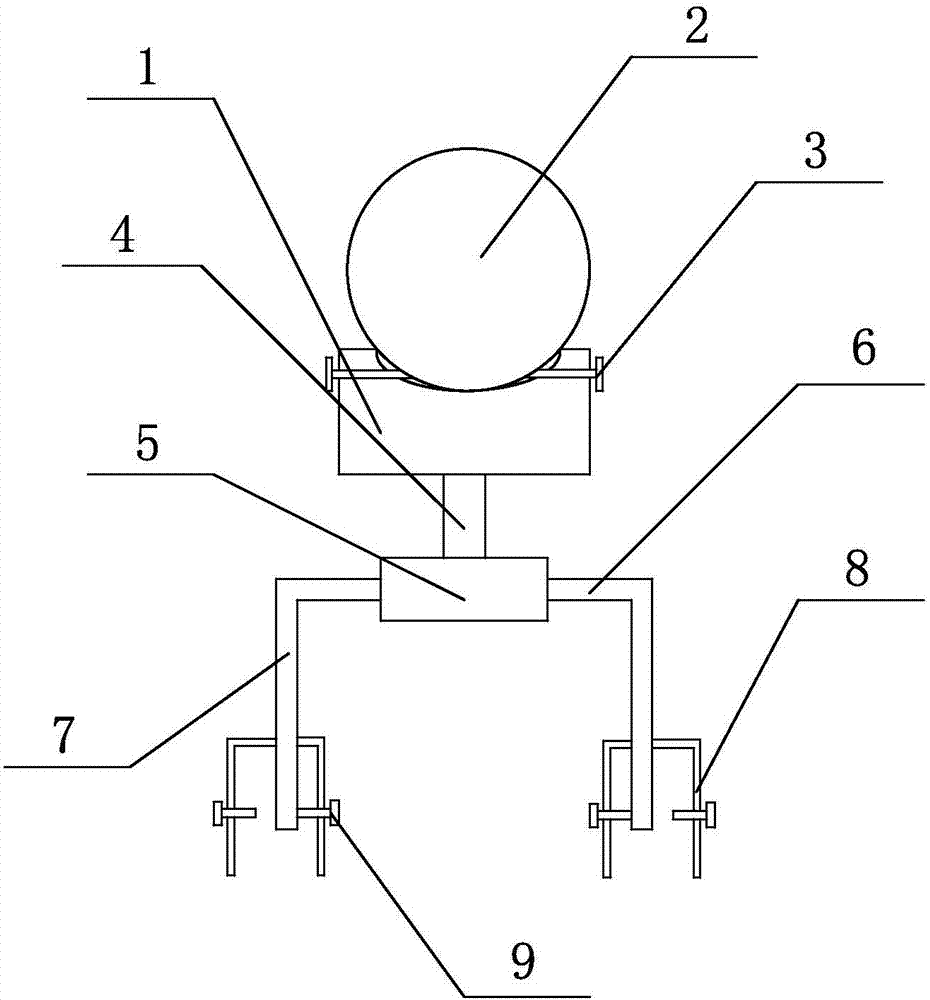 Fixing and protection device for sphere target of three-dimensional coordinate tracker