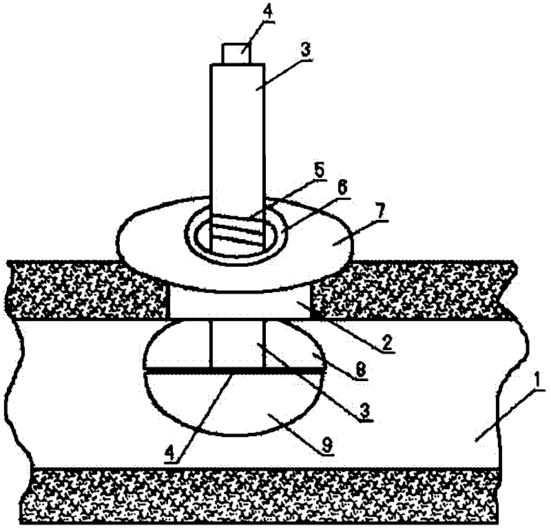 Emergency-repair tool for pipe line of prestress steel cylinder concrete pipe