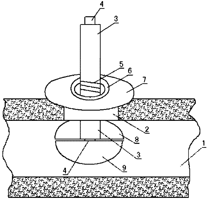 Emergency-repair tool for pipe line of prestress steel cylinder concrete pipe