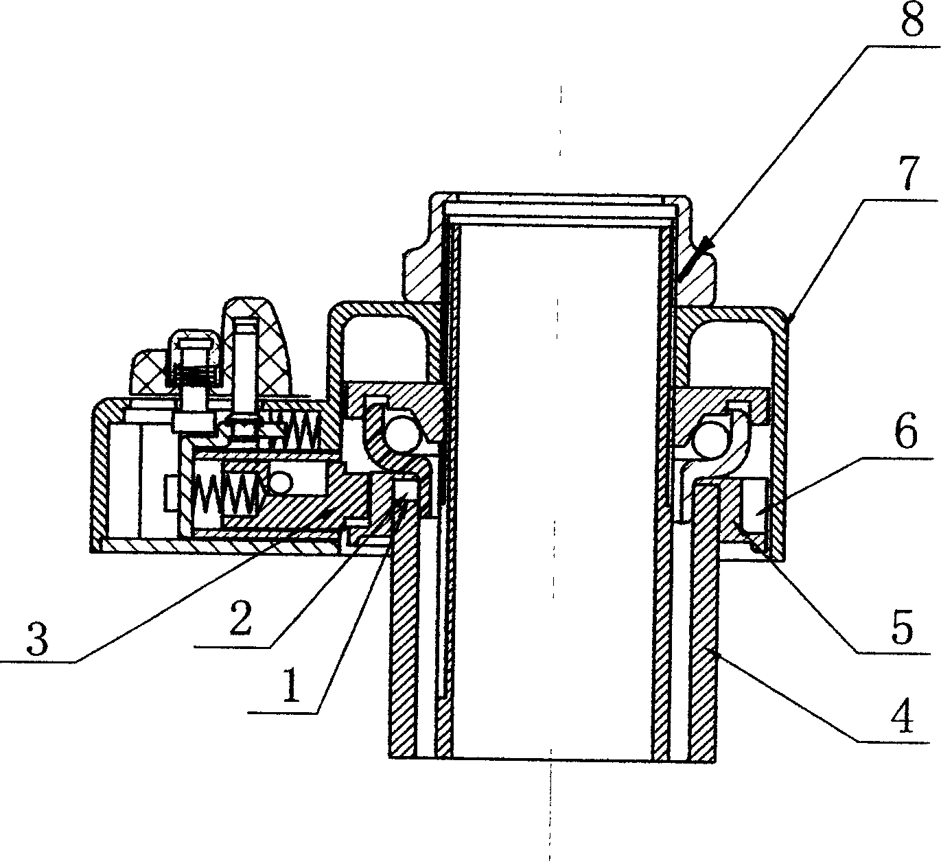 Locking part of bicycle turning lock