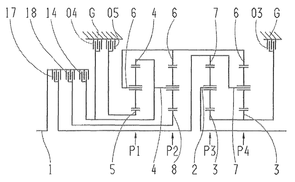 Multi-speed gearbox