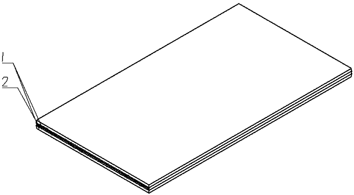 Carbon fiber interlayer composite acoustic panel and preparation method and application thereof