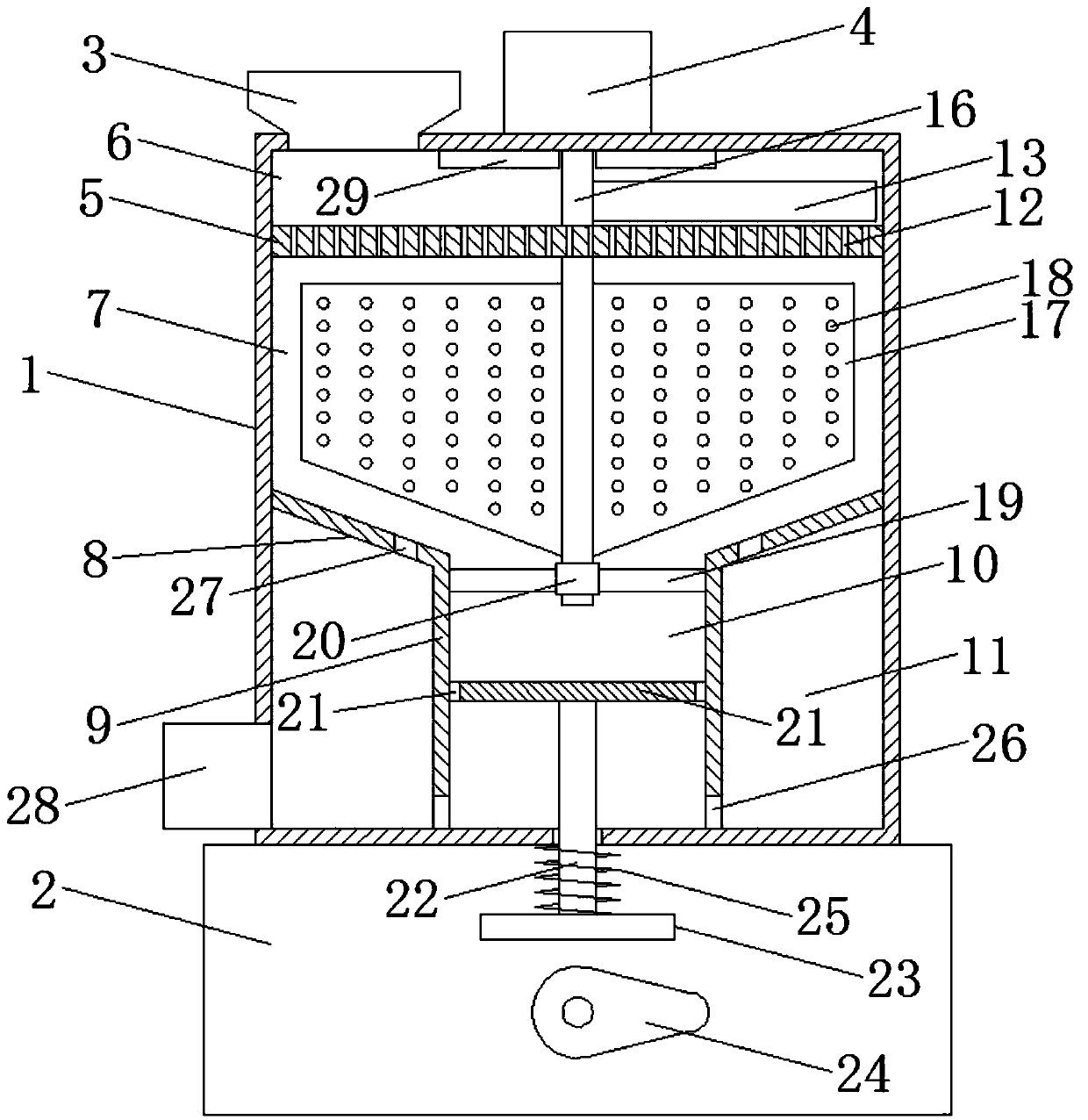 Municipal construction cam-driven sealing plate precipitation prevention mixing device