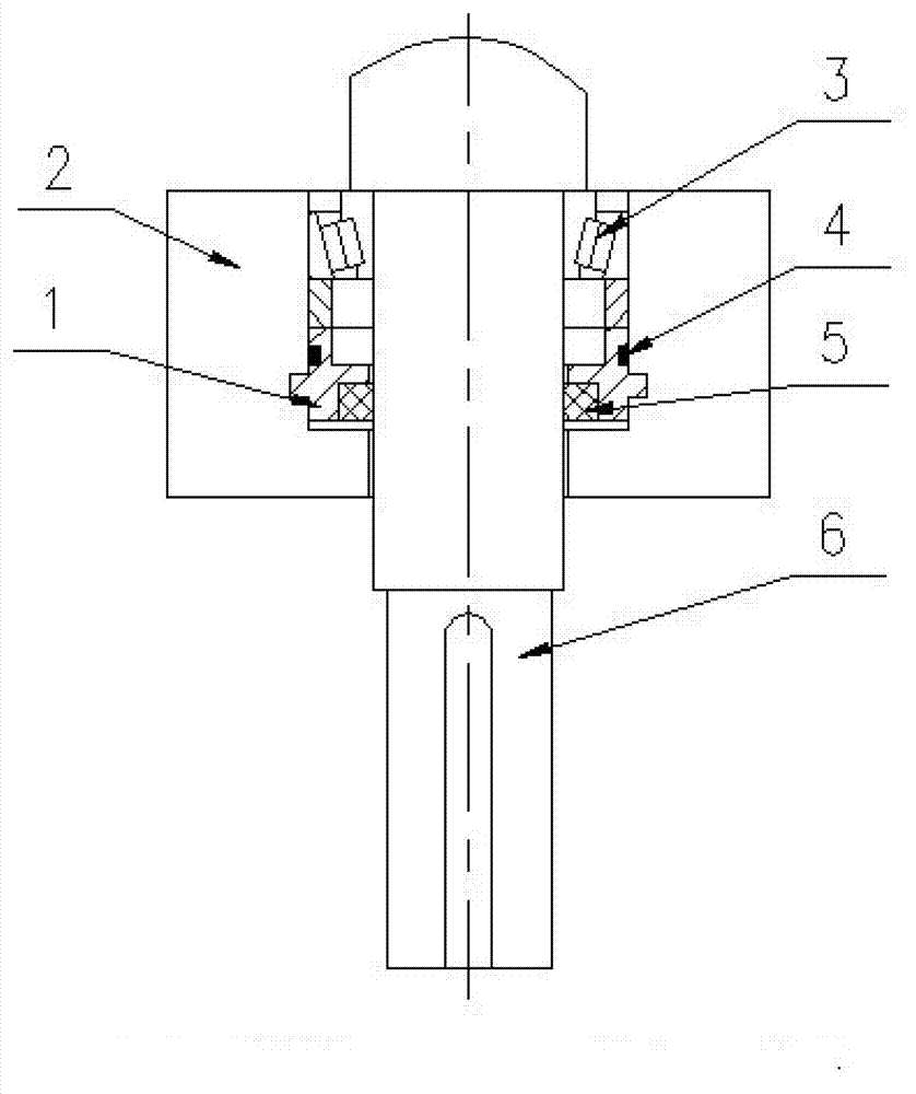 Embedded type end cover sealing structure