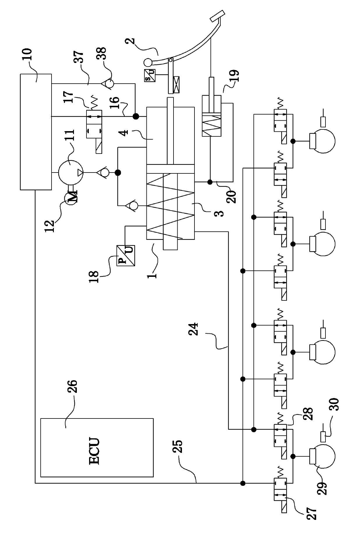 Automobile integrated brake-by-wire system