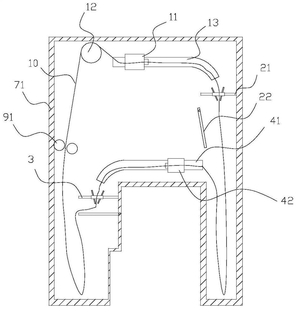 Intermittent cloth storage and centralized cloth discharging device for cloth dyeing and cloth circulation dyeing machine