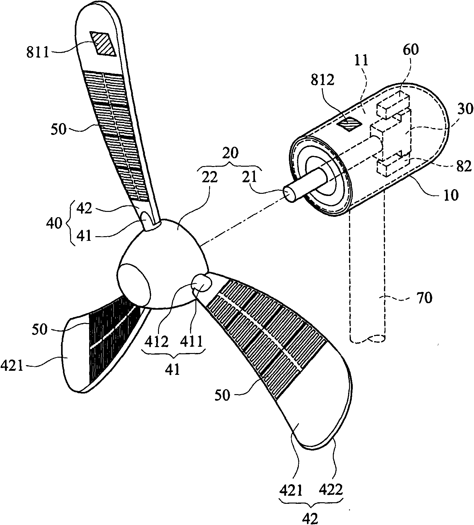 Follow spot solar and wind driven generator