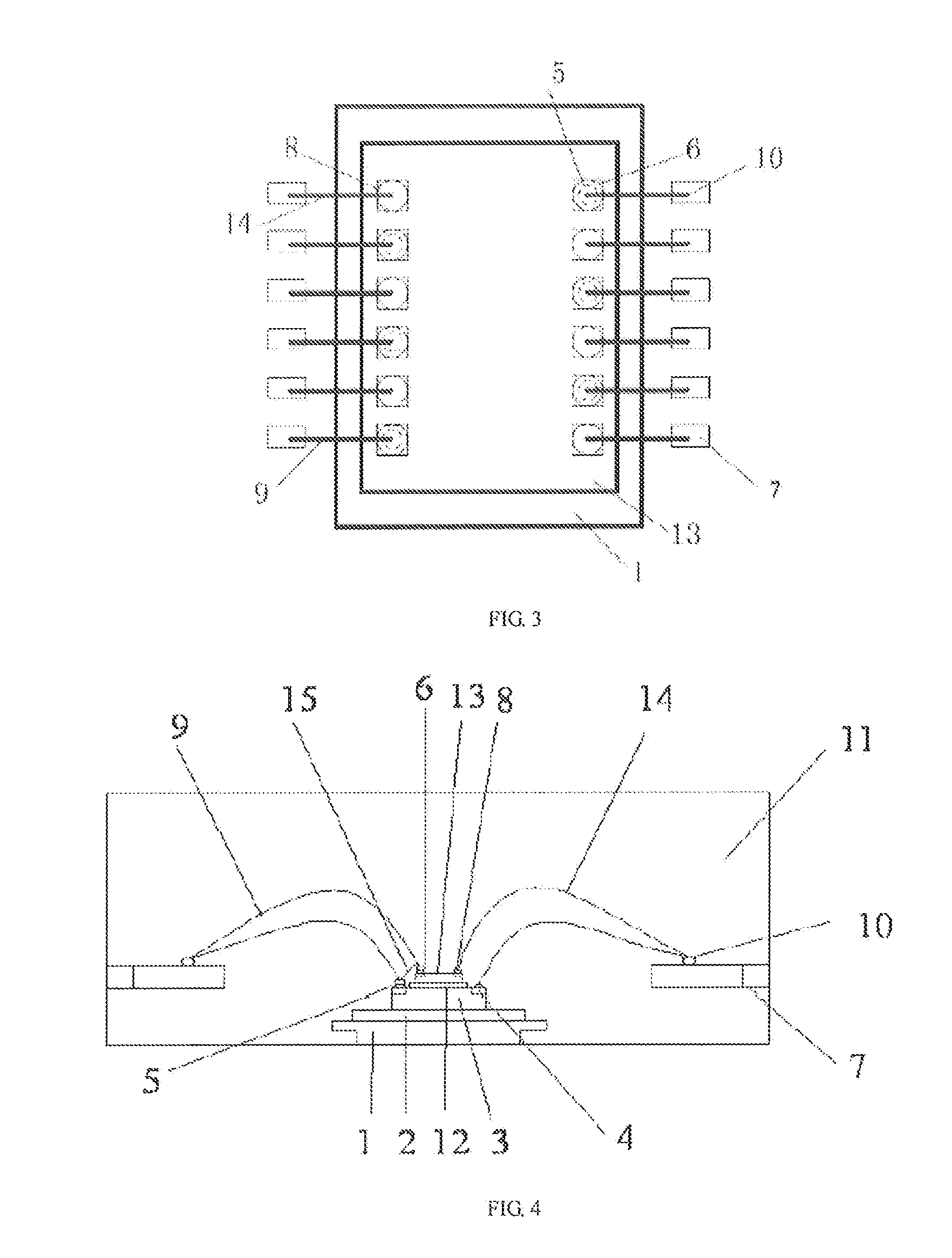 Dense-pitch small-pad copper wire bonded double IC chip stack packaging piece and preparation method therefor