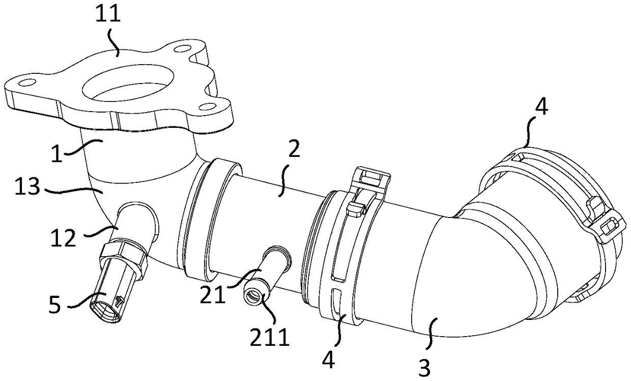 Cooling pipeline assembly with water temperature monitoring function