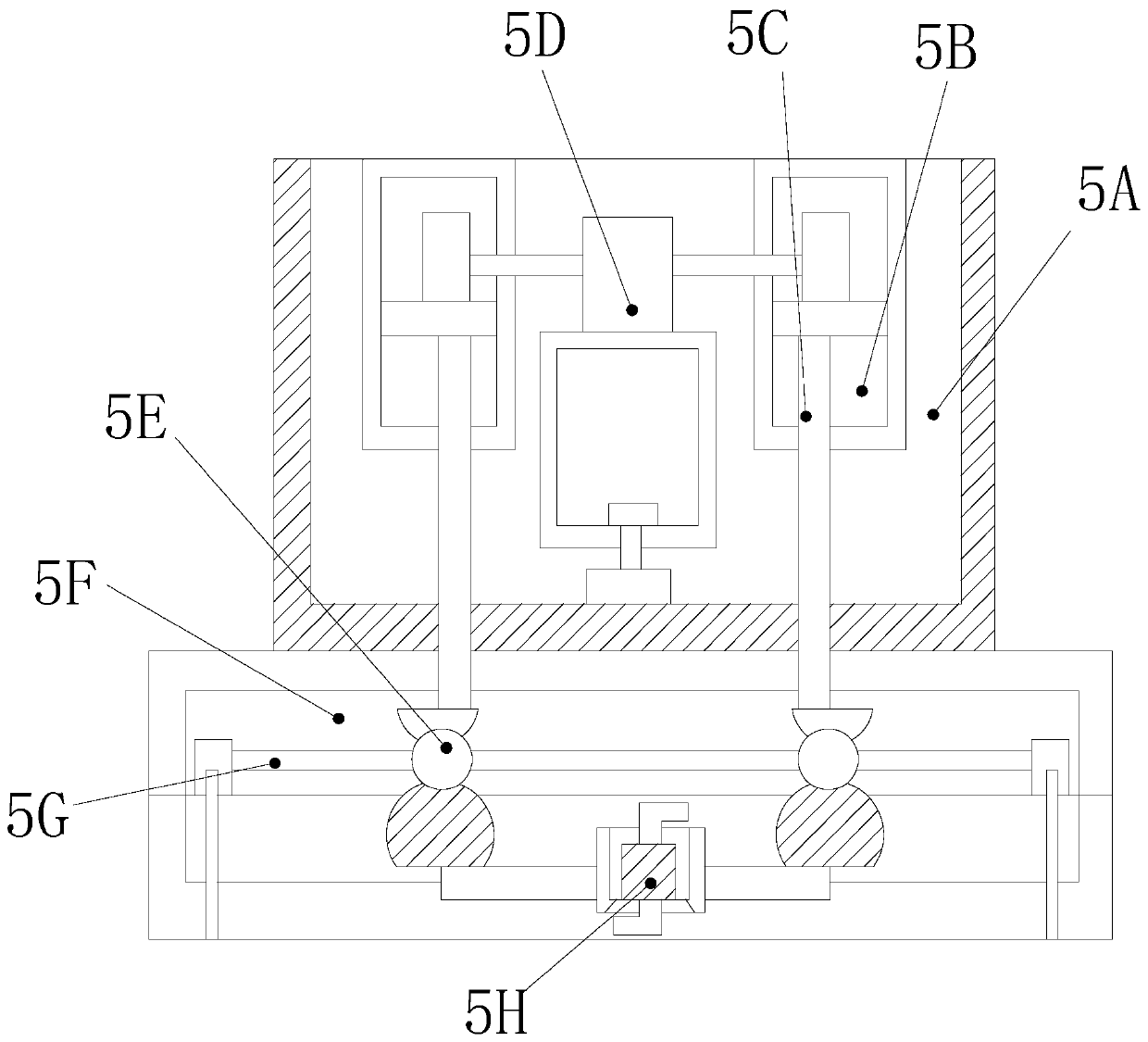 Tenon pushing and embedding intelligent flexible assembling line based on lining plate sliding attaching splicing