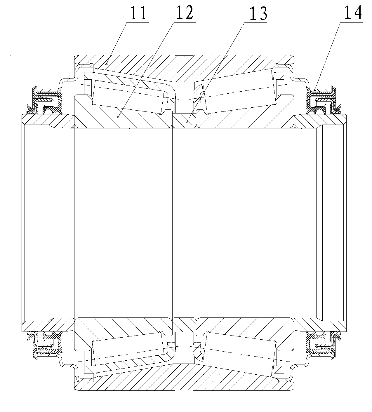 Sealed cover press-installing device of railway truck bearing