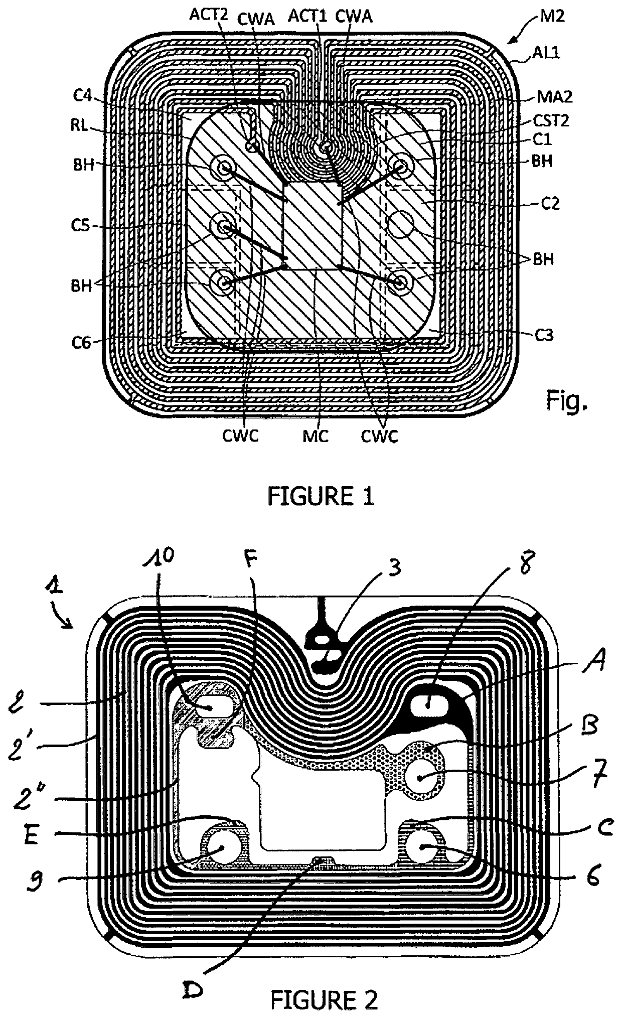 Electronic antenna module optimised for a chip card with a dual communication interface